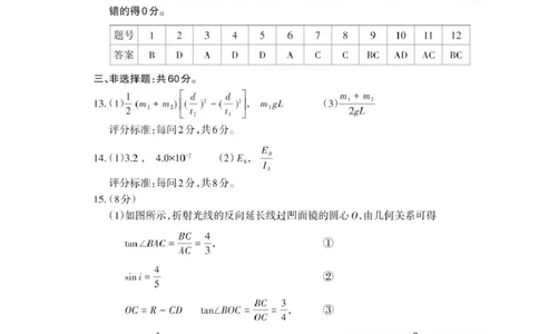 高三物理一模答案_2025年3月_250308山东省泰安市2025届高三一轮检测（泰安一模）（全科）_山东省泰安市2025届高三一轮检测（泰安一模）物理