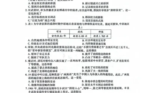厦门市2025届高三毕业班第二次质量检测历史_2025年3月_250306福建省厦门市2025届高三毕业班第二次质量检测