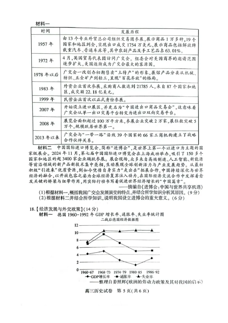 湖北省荆州市2026届高三上学期9月起点考试历史试卷（含答案）_2025年9月_250918湖北省荆州市2026届高三上学期9月起点考试（全科）