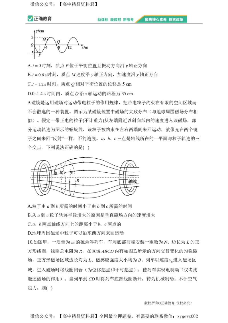 2024届明日之星高考物理精英模拟卷黑吉辽版_2024高考押题卷_72024正确教育全系列_2024明日之星全系列_（新高考）2024《明日之星&middot;高考精英模拟卷》（九科全）各一套
