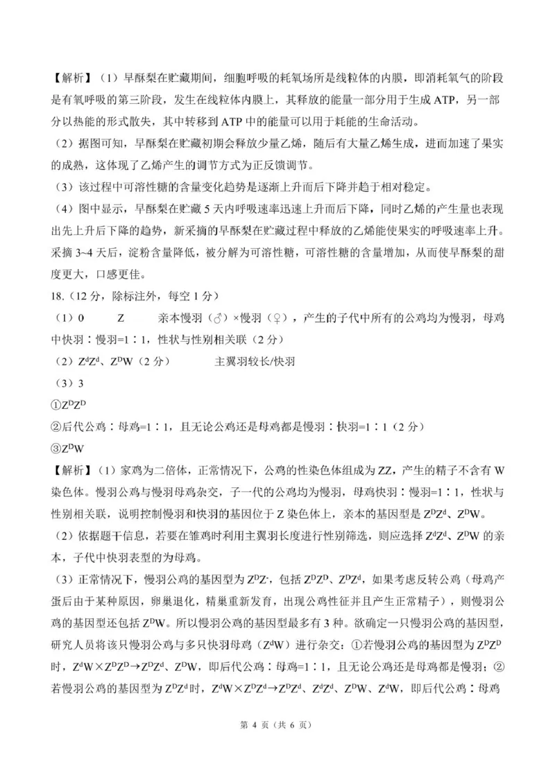 甘肃省部分学校2025届高三上学期第一次联考（期末）生物试卷（含解析）_2025年1月_250109甘肃省部分学校2025届高三上学期第一次联考（期末）