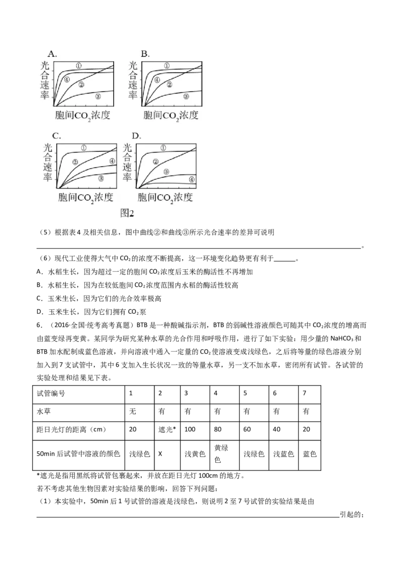 专题07细胞代谢的综合（原卷卷）_近10年高考真题汇编（必刷）_十年（2014-2024）高考生物真题分项汇编（全国通用）_十年（2014-2023）高考生物真题分项汇编（全国通用）