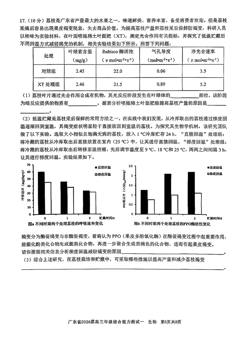 广东省2026届高三年级综合能力测试一_2025年8月_250830广东省光大联考2025-2026学年高三上学期综合能力测试（一）（全科）
