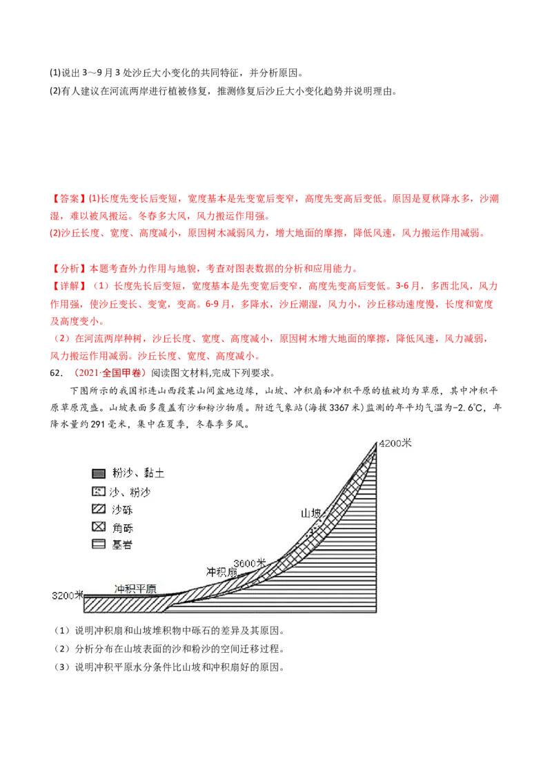专题06地表形态的塑造-十年（2014-2023）高考地理真题分项汇编（解析卷）_近10年高考真题汇编（必刷）_十年（2014-2024）高考地理真题分项汇编（全国通用）