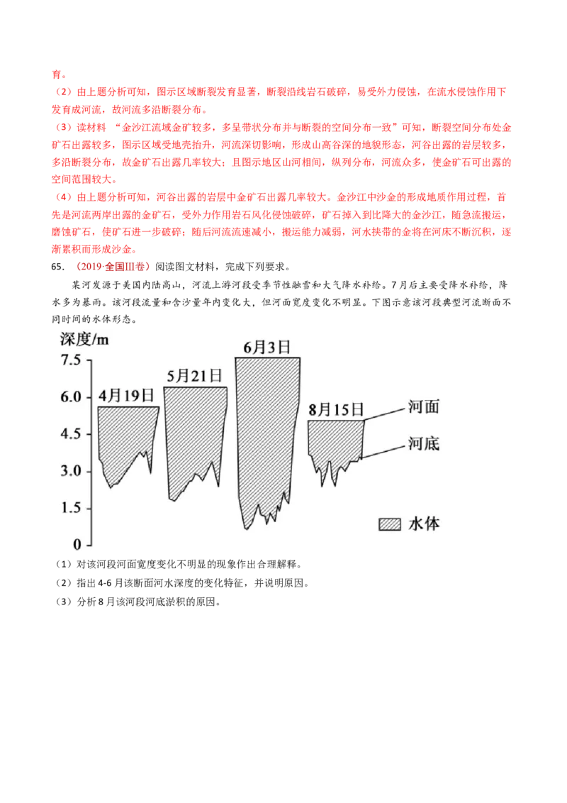 专题06地表形态的塑造-十年（2014-2023）高考地理真题分项汇编（解析卷）_近10年高考真题汇编（必刷）_十年（2014-2024）高考地理真题分项汇编（全国通用）