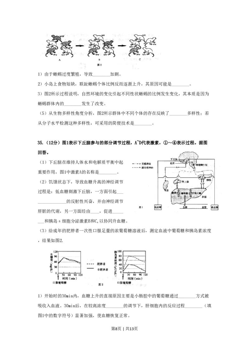 2009年高考生物试卷（上海）（空白卷）_生物历年高考真题_新&middot;PDF版2008-2025&middot;高考生物真题_生物（按年份分类）2008-2025_2009&middot;高考生物真题