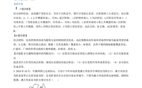 浙江省金丽衢十二校2024-2025学年高三上学期第一次联考地理试题Word版含解析_2025年1月_250117浙江省金丽衢十二校2024-2025学年高三上学期第一次联考（全科）