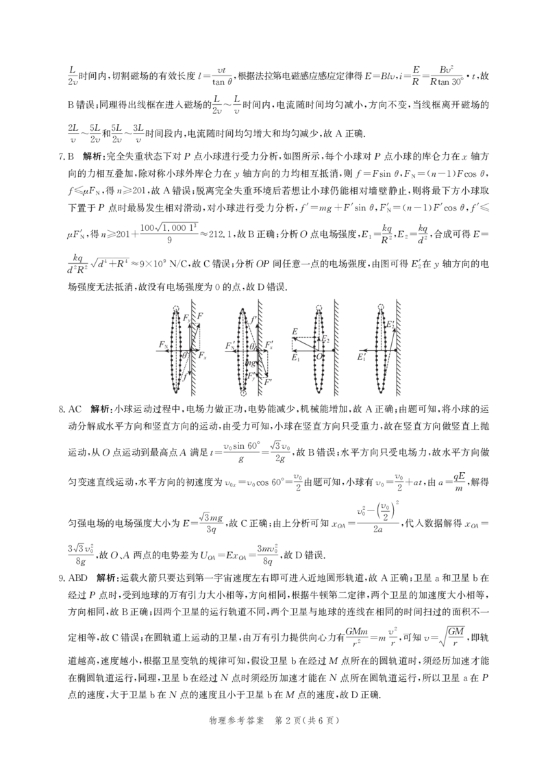 物理答案-高三保温考试_2025年5月_2505212025届河北省邯郸市高三保温考试试题（全科）_2025届河北省邯郸市高三保温考试物理试题