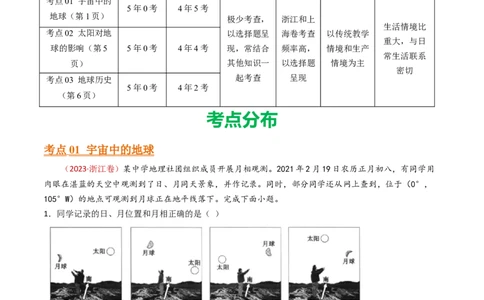 专题02行星地球-十年（2014-2023）高考地理真题分项汇编（学生卷）_近10年高考真题汇编（必刷）_十年（2014-2024）高考地理真题分项汇编（全国通用）