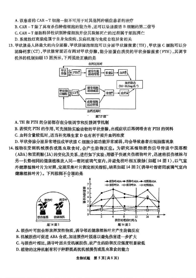 重庆市南开中学高2025届高三2月第六次质量检测生物试题_2025年2月_250218重庆市南开中学2025届高三第六次质量检测（全科）