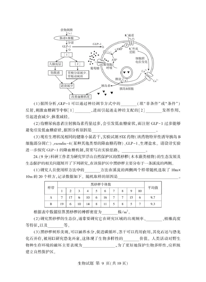 山东省临沂市2025年普通高等学校招生全国统一考试（模拟）（临沂一模）生物学试题（含答案）_2025年3月