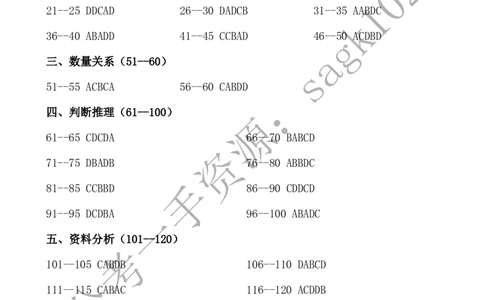四海25上套题二期答案--行测1_2026考公资料_花生十三合集_套题班2025花生行测+飞扬申论套题⭐⭐_行测套题2025省考花生十三套题二期_电子答案