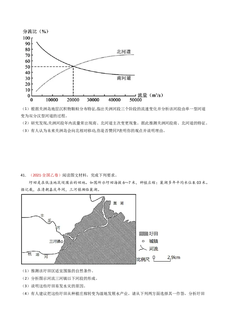 专题06地表形态的塑造-十年（2014-2023）高考地理真题分项汇编（学生卷）_近10年高考真题汇编（必刷）_十年（2014-2024）高考地理真题分项汇编（全国通用）