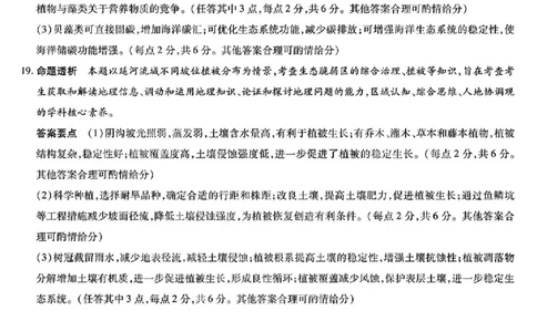 地理答案_2025年5月_2505262025届安徽省天一大联考高三下学期最后一卷（全科）