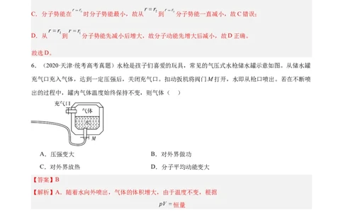 专题55分子动理论（解析卷）-十年（2014-2023）高考物理真题分项汇编（全国通用）_近10年高考真题汇编（必刷）_十年（2014-2024）高考物理真题分项汇编（全国通用）
