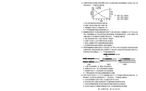 湖北省武汉市2025届高中毕业生四月调研考试生物_2025年4月_250418湖北省武汉市2025届高中毕业生四月调研考试（全科）_湖北省武汉市2025届高中毕业生四月调研考试生物