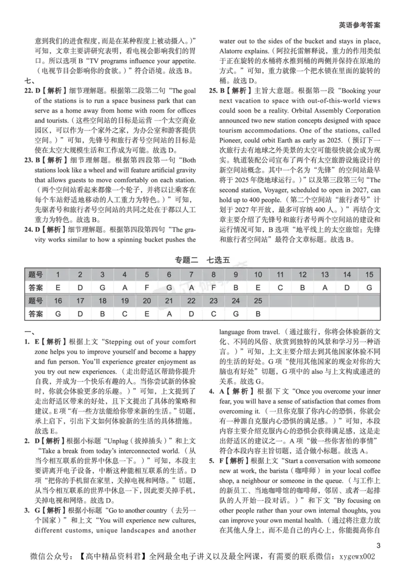 全国卷《正确小卷》2024总复习英语质检卷--答案_2024高考押题卷_72024正确教育全系列_2024年正确小卷全系列_（全国版）2024《正确小卷&middot;复习质检卷》（九科全）各两套