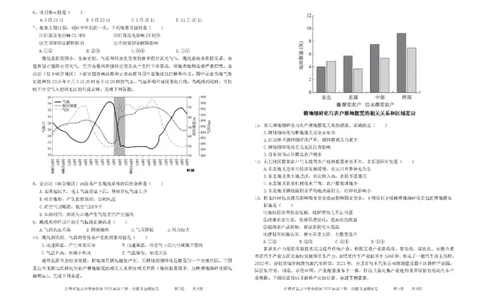 江西省重点中学协作体2025届高三第一次联考地理试题+答案_2025年2月_250211江西省重点中学协作体2024-2025学年高三下学期第一次联考（全科）