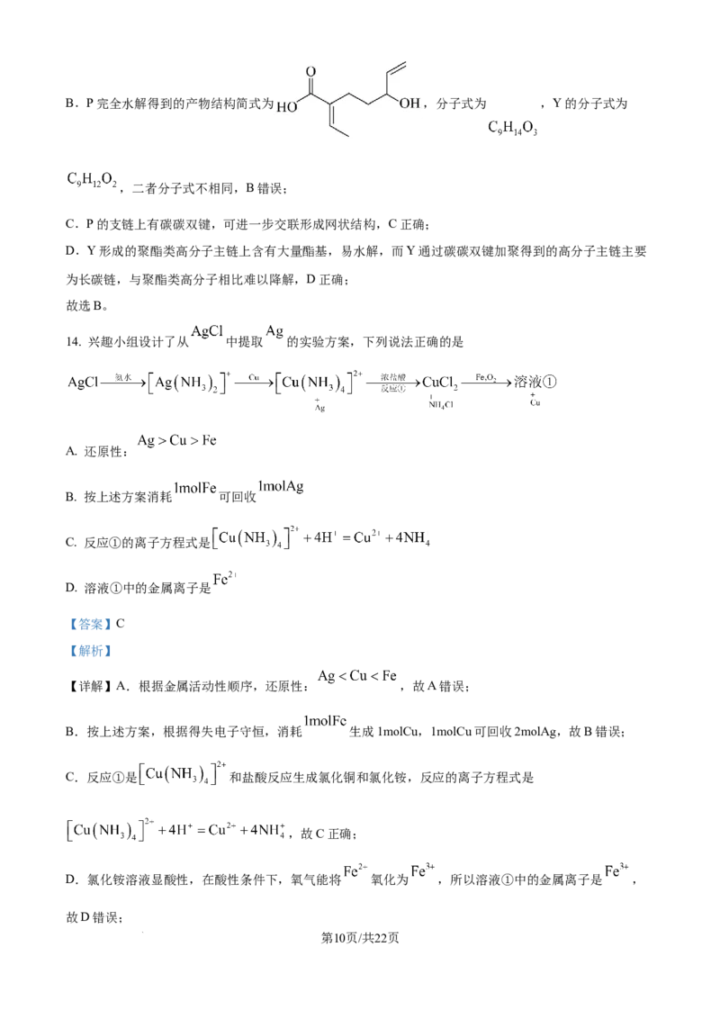 精品解析：内蒙古自治区包头市多校2025-2026学年高三上学期期中教学质量检测化学试卷（解析版）_2025年10月_12026年试卷教辅资源等多个文件
