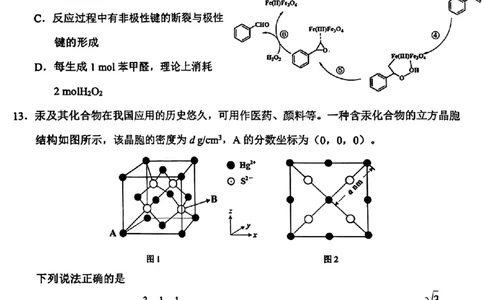 江西省赣州市2025年高三年级3月摸底考试化学_2025年3月_250311江西省赣州市2025届高三下学期3月一模考试（全科）_2025届江西省赣州市高三下学期一模化学