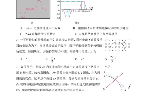 物理期初测试模拟_2025年2月_250205江苏苏州中学、海门中学、淮阴中学、姜堰中学2025届高三下学期期初模拟测试