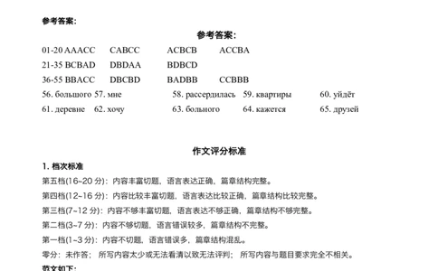 湖北省鄂东南2025年春季高三年级五月模拟考俄语答案_2025年5月_250513湖北省鄂东南2025年春季高三年级五月模拟考（全科）