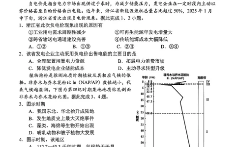 浙江省六校联盟2025届高三下学期5月模拟考试地理试卷（含答案）_2025年5月_250526浙江省六校（杭二温中金华一中绍兴一中舟山中学衢州二中）联盟2025届高三5月模拟预测卷（全科）