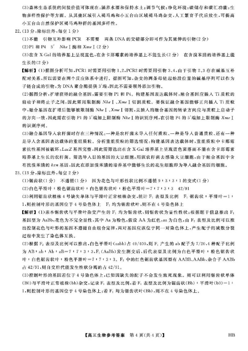 河南省2024-2025学年高三下学期金科新未来5月联考生物（含答案）_2025年5月_250520河南省金科新未来2025届高三下学期5月联考