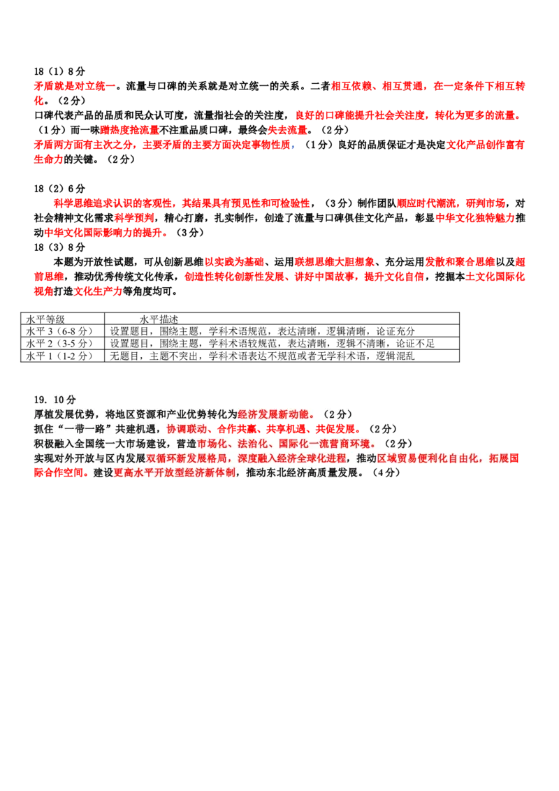 政治三模参考答案_2025年3月_250331吉林省吉林市2024-2025学年高三下学期3月三模（全科）_吉林省吉林市2024-2025学年高三下学期3月三模试题政治Word版含答案