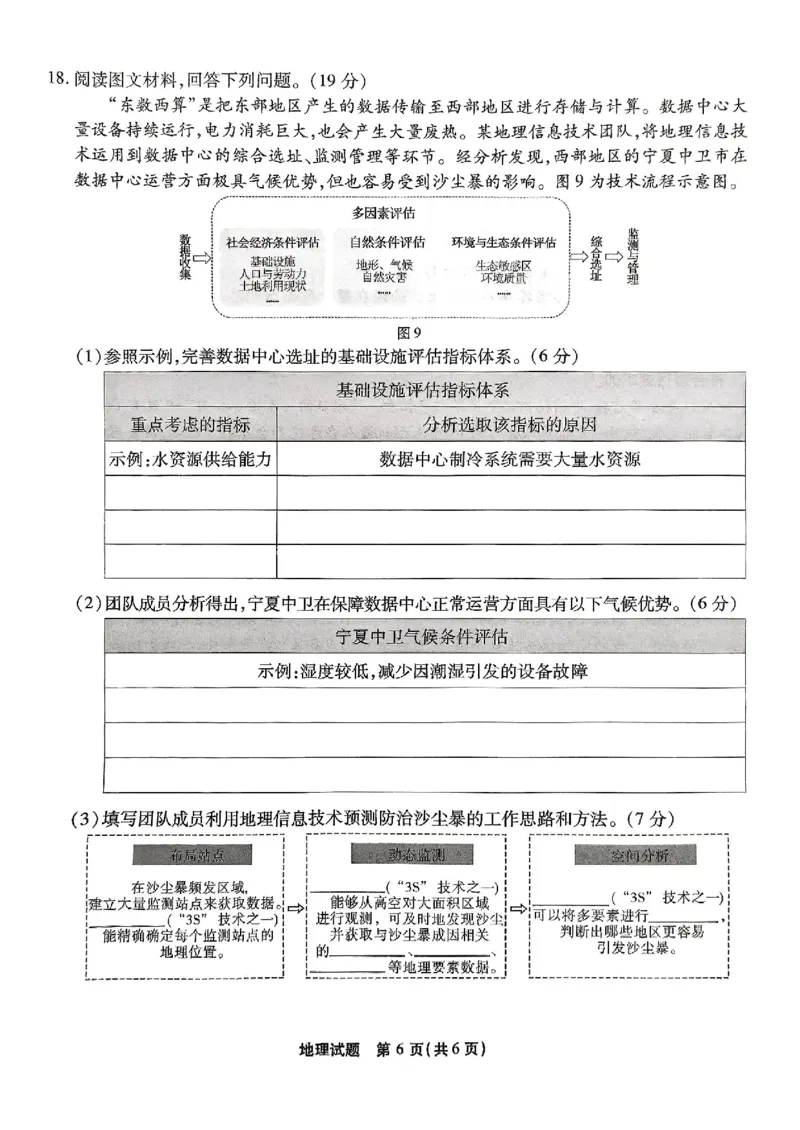 重庆市南开中学高2025届高三第七次质量检测地理_2025年3月_250323重庆市南开中学高2025届高三第七次质量检测（全科）
