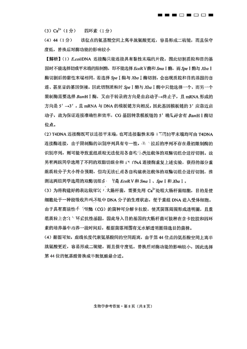 生物答案-重庆巴蜀中学2026届高三9月高考适应性月考卷（二）_2025年9月_250927重庆巴蜀中学2026届高三9月高考适应性月考卷（二）（全科）