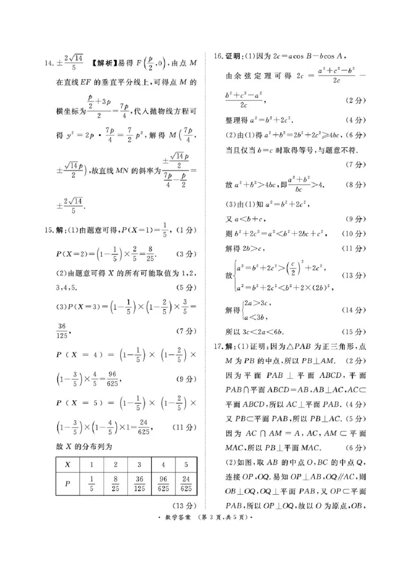 河南普通高中2024-2025学年（上）高三年级期末考试数学试卷+答案_2025年1月_250121河南普通高中（青桐鸣大联考）2024-2025学年（上）高三年级期末考试