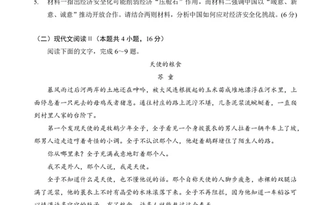 语文试卷_2025年5月_250531湖北省黄石二中2025届高三下学期适应性考试（一）（全科）_黄石二中2025届高三下学期适应性考试（一）语文