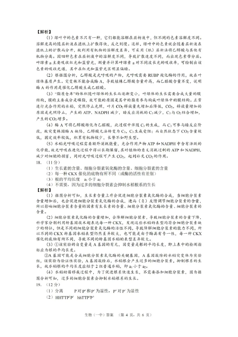 湖南省长沙市第一中学2025届高三上学期阶段性检测（五）生物试卷（含解析）_2025年1月_250107湖南省长沙市第一中学2025届高三上学期阶段性检测（五）