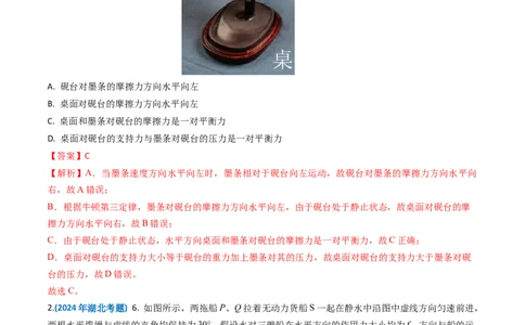 专题02相互作用-2024年高考真题和模拟题物理分类汇编（教师卷）_近10年高考真题汇编（必刷）_十年（2014-2024）高考物理真题分项汇编（全国通用）