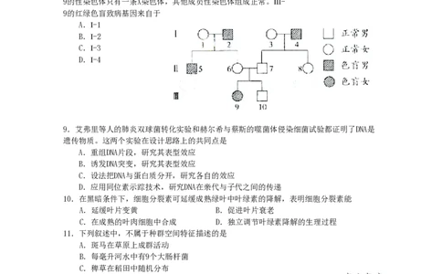 2009年高考生物试卷（广东）（空白卷）_生物历年高考真题_新&middot;PDF版2008-2025&middot;高考生物真题_生物（按省份分类）2008-2025_2008-2025&middot;（广东）生物高考真题