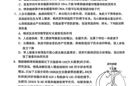 山东省实验中学2025届高三第一次模拟考试生物_2025年5月_250511山东省实验中学2025届高三第一次模拟考试（全科）