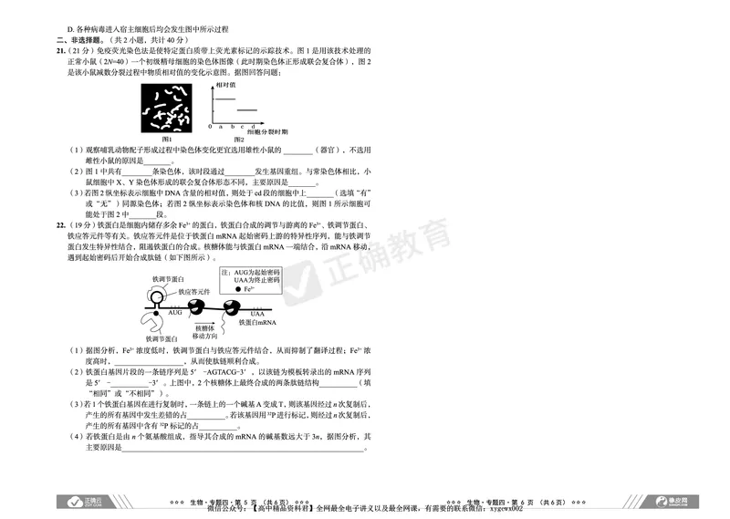 全国卷《正确小卷》2024总复习生物质检卷_2024高考押题卷_72024正确教育全系列_2024年正确小卷全系列_（全国版）2024《正确小卷&middot;复习质检卷》（九科全）各两套