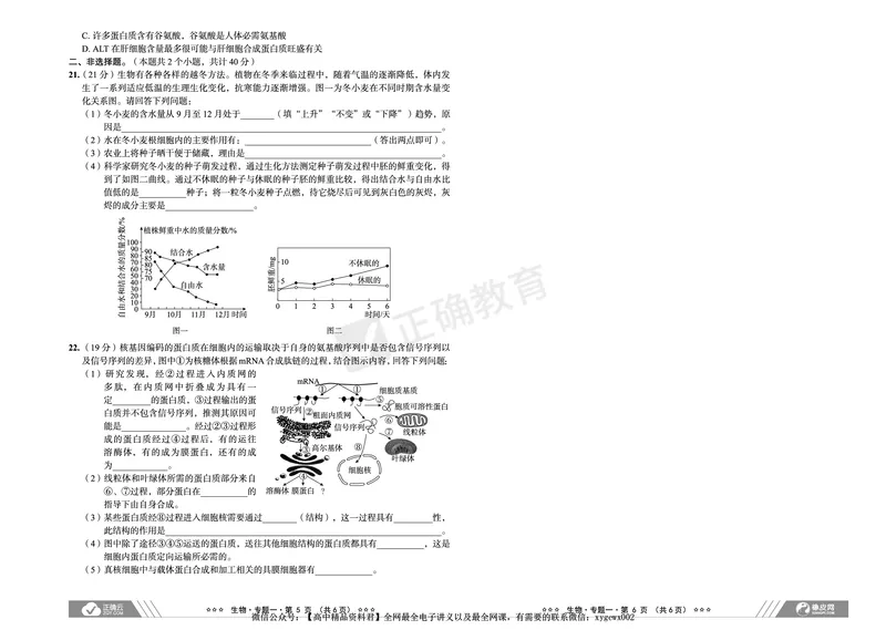 全国卷《正确小卷》2024总复习生物质检卷_2024高考押题卷_72024正确教育全系列_2024年正确小卷全系列_（全国版）2024《正确小卷&middot;复习质检卷》（九科全）各两套