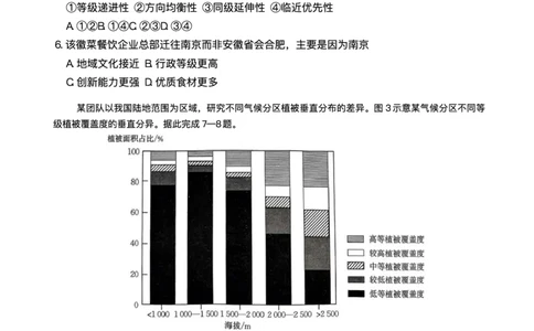 广西壮族自治区2024-2025学年高三上学期期末考试地理试题（含答案）_2025年1月_250110广西南宁市2024-2025学年高中毕业班第一次适应性（广西金太阳1月）（全科）