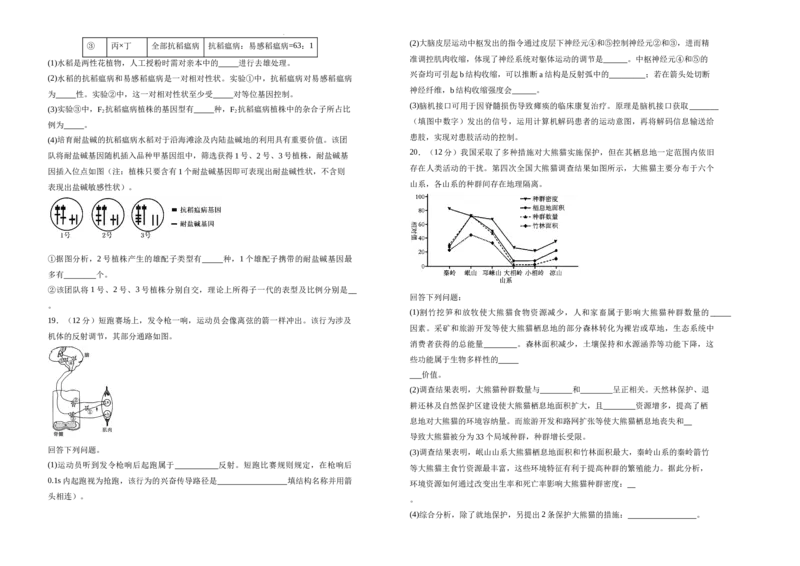 湖南省衡阳市衡阳县第四中学2024-2025学年高三上学期1月期末生物试题（含答案）_2025年1月_250115湖南省衡阳市衡阳县第四中学2024-2025学年高三上学期1月期末试题（全科）