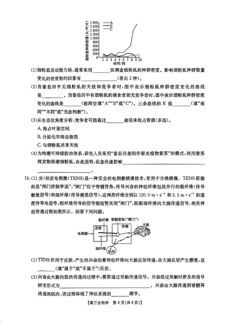 江西省金太阳2026届高三上学期9月开学联考（26-13C）生物+答案_2025年9月_250909江西省金太阳2026届高三上学期9月开学联考（26-13C）（全科）