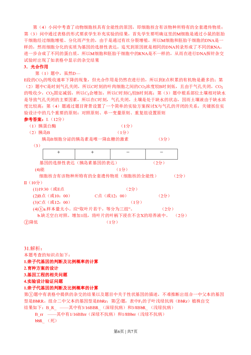2009年高考生物试卷（四川）（解析卷）_生物历年高考真题_新&middot;PDF版2008-2025&middot;高考生物真题_生物（按省份分类）2008-2025_2008-2024&middot;（四川）生物高考真题