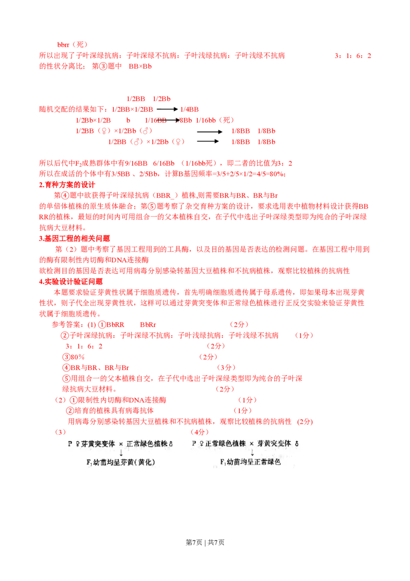 2009年高考生物试卷（四川）（解析卷）_生物历年高考真题_新&middot;PDF版2008-2025&middot;高考生物真题_生物（按省份分类）2008-2025_2008-2024&middot;（四川）生物高考真题
