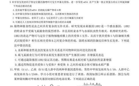 重庆市沙坪坝区重庆市第一中学校2024-2025学年高三下学期3月月考生物试题_2025年3月_250318重庆市第一中学校2024-2025学年高三下学期3月月考