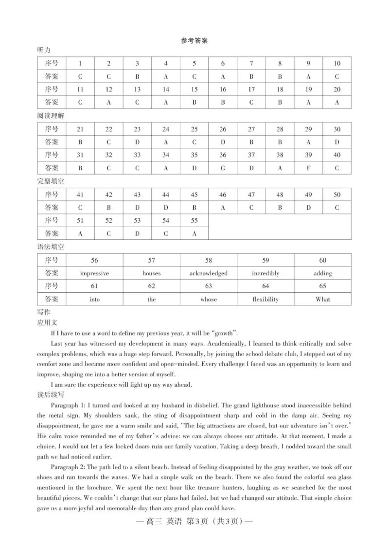 英语高三答案210X297_Print_2025年9月_250917江西省南昌市零模2026届高三上学期九月测试（全科）_江西省南昌市零模2026届高三上学期九月测试英语试题（有听力）