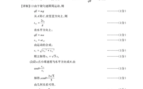 德阳市高中2022级质量监测考试（二）物理答案_2025年2月_250224四川省德阳市高中2022级质量监测考试（二）（全科）_德阳市高中2022级质量监测考试（二）物理