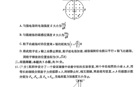 物理试卷_2025年3月_250331名校学术联盟&middot;高考模拟信息卷&冲刺卷&预测卷（全科）_2025届名校学术联盟高三下学期模拟冲刺物理试题（四）