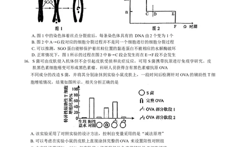 广东省佛山市顺德区2024-2025学年高三教学质量检测(二)生物学试题（有答案）_2025年2月_250223广东省顺德区2024学年普通高中高三教学质量检测（二）