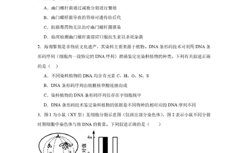 河南师大附中高三开学考试生物试卷_2025年9月_250916河南师范大学附属中学2025-2026学年高三上学期9月开学考试（全科）